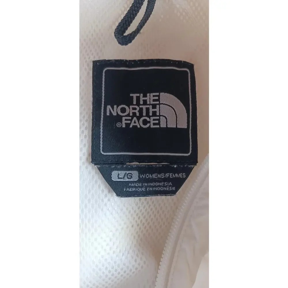 The North Face Women's Large HyVent Waterproof Hooded Rain Jacket White/Black - Picture 8 of 11